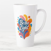 Be the Light Inspirational Colourful Typography De
