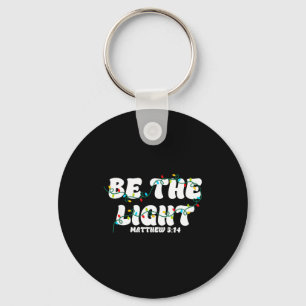 Be The Light Matthew 5_14 Christian Merry Christma Keychain
