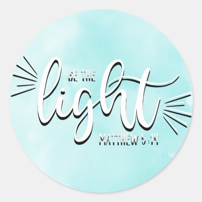 Be the Light Matthew 5:14 Classic Round Sticker (Front)