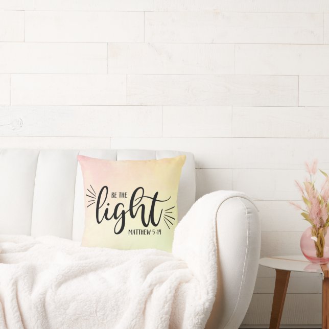 Be the Light Matthew 5:14 Throw Pillow (Couch)