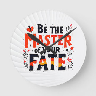 Be the Master of Your Fate Round Clock