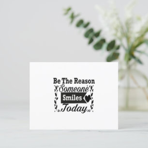 Be The Reason Someone Smiles Today Gift Box Holiday Postcard