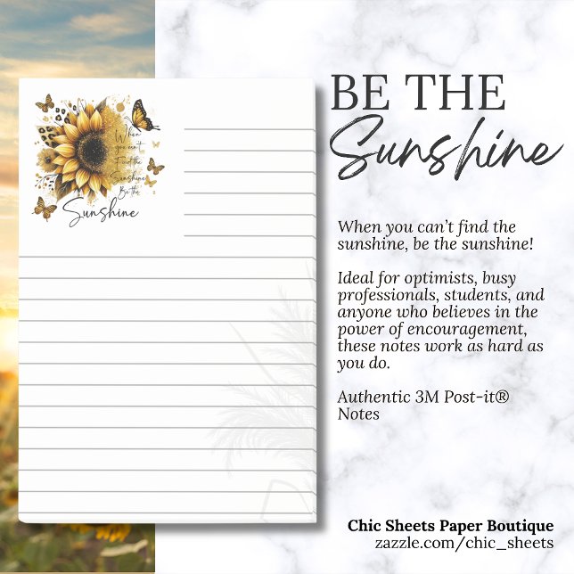 Be the Sunshine Inspirational 3M Post-it® Notes (Creator Uploaded)