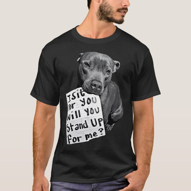 Be The Voice For Pitbulls And Rescues T-Shirt (Front)