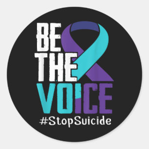 Be The Voice Stop Suicide Awareness Mental Health  Classic Round Sticker