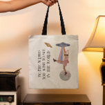 Be The Weird | Dancing Space Cat Monogram Tote Bag<br><div class="desc">Every woman needs a good carry all to tote around all of her essentials. Whether it's a bridesmaid gift, a birthday gift or even just a nice little gift to yourself, these bags are both practical and stylish—a winning combo every time. Because each bag can be personalized with a name,...</div>
