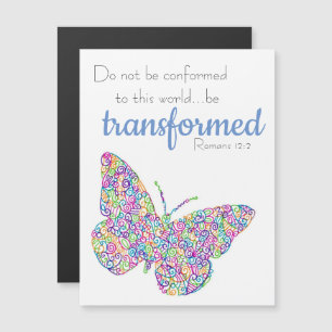 "...Be Transform" Papillon Carte magnétique