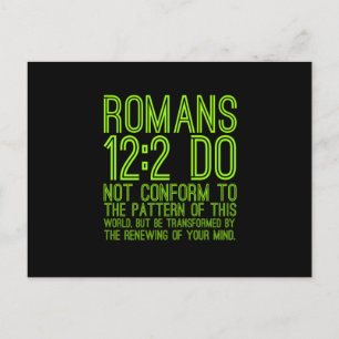 Be transformed Bible Jesus Christian religious quo Postcard