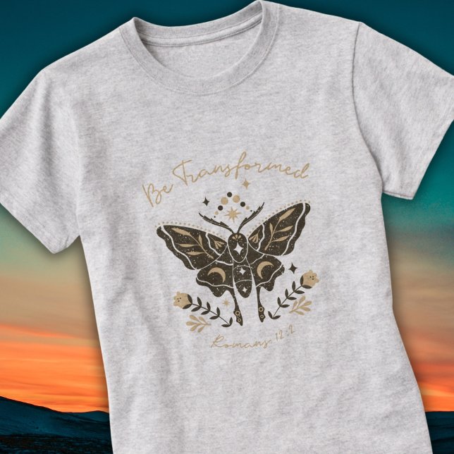 Be Transformed Romans 12:2 Christian Boho T-Shirt (Creator Uploaded)