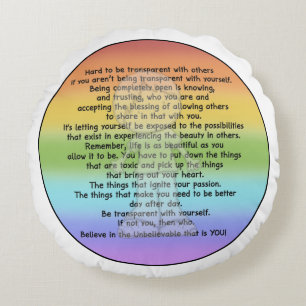 Be Transparent Round Pillow