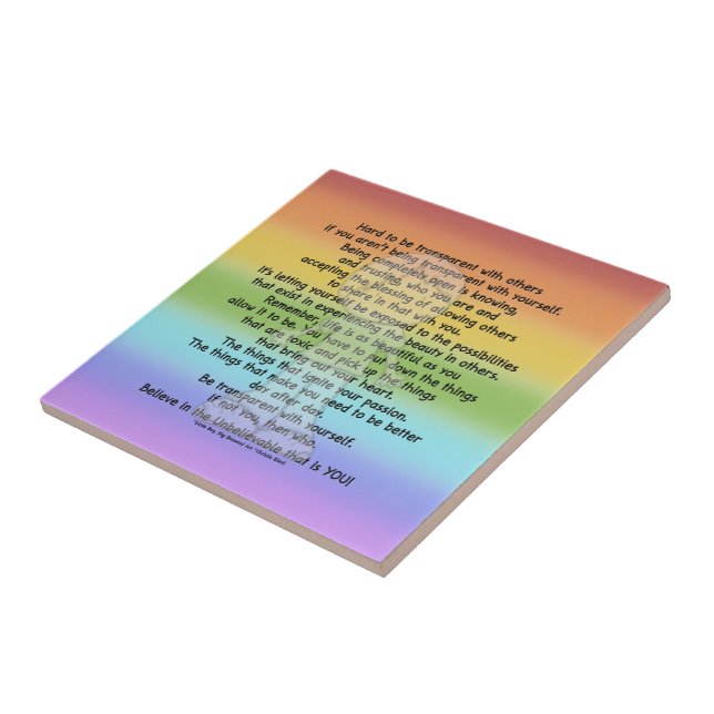 Be Transparent Tile (Side)