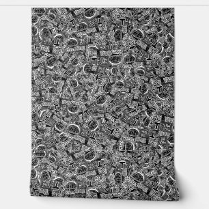 Be true be yourself typographic print pattern wallpaper