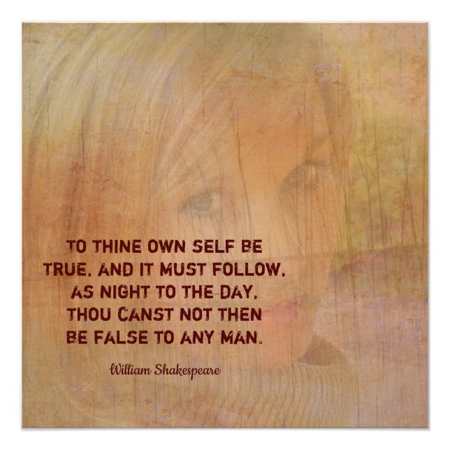 Be True To You --Shakespeare Quote print (Front)