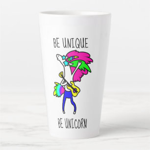 Be Unique Be Unicorn Latte Mug