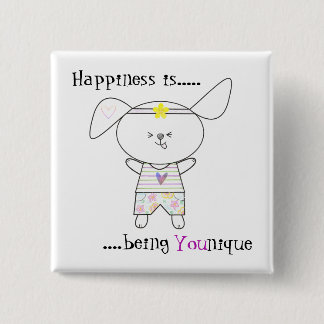 Be unique kawaii quirky dog empowerment button