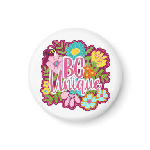 Be Unique motivational flower design