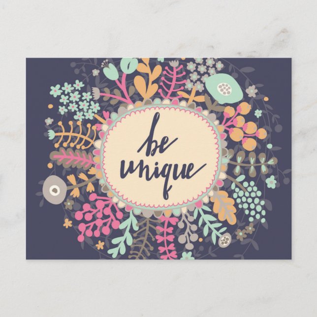 Be Unique Postcard (Front)
