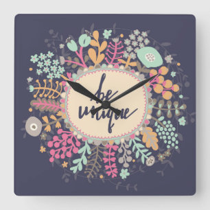 Be Unique Square Wall Clock