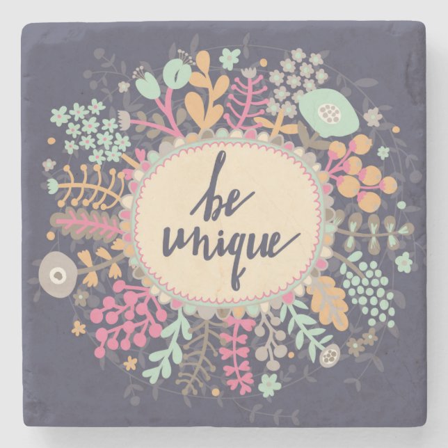 Be Unique Stone Coaster (Front)