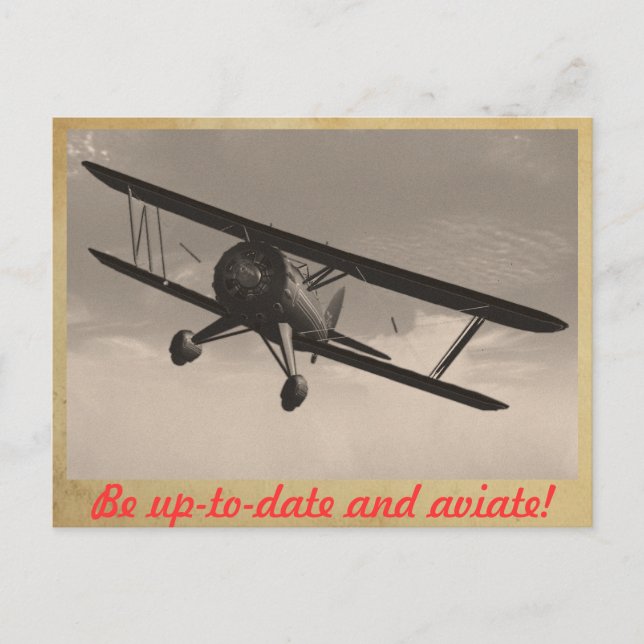 Be up-to-date and aviate! postcard (Front)