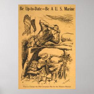 Be Up To Date - Be A U.S. Marine Poster