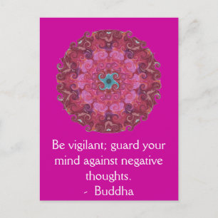 Be vigilant; guard your mind against negative..... postcard