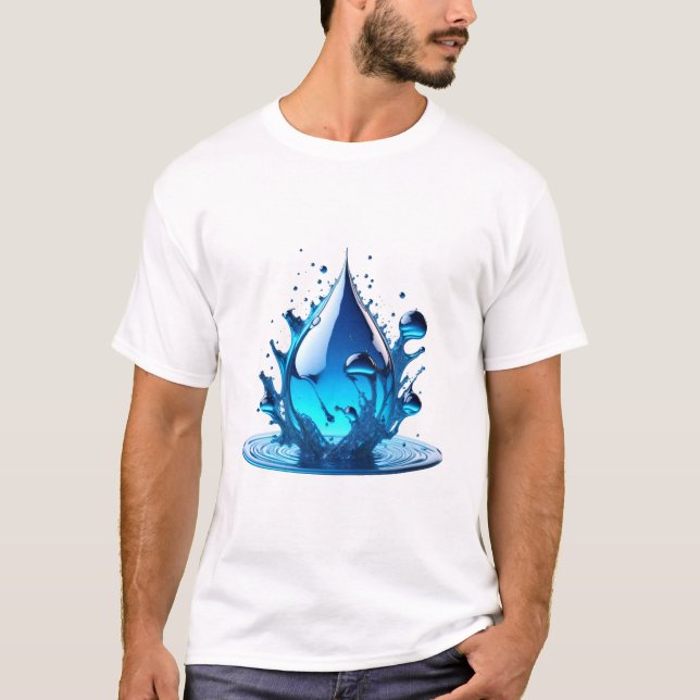 “Be Water” Drop Design High quality T-Shirt (Front)