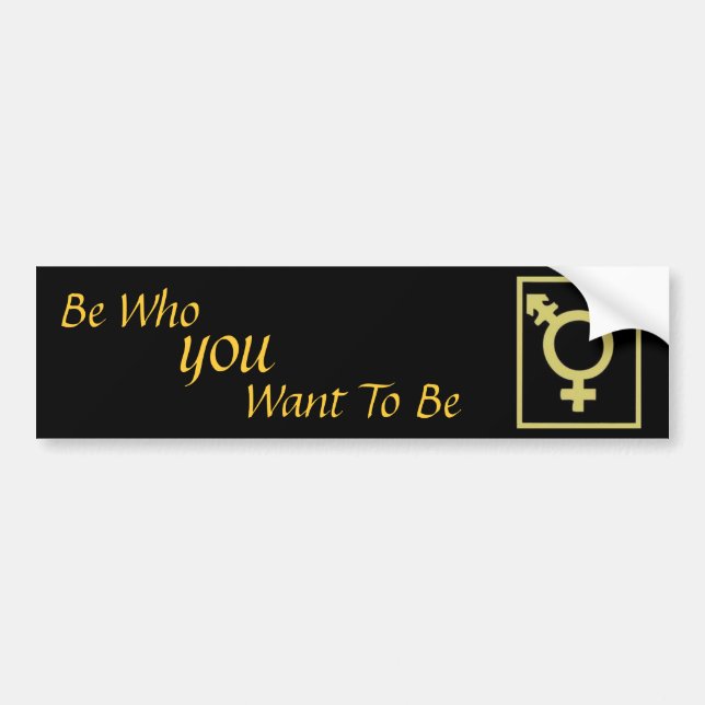 Be Who You Want To Be Bumper Sticker (Front)