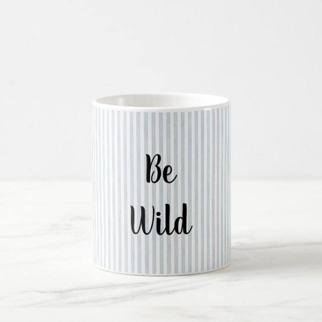 Be Wild Blue Stripes Magic Mug (Center)