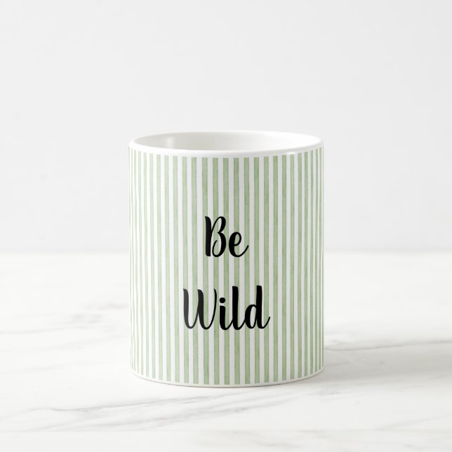 Be Wild Green Stripes Magic Mug (Center)