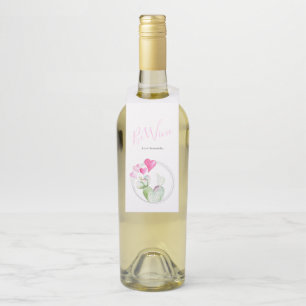 Be Wine Heart Shaped Cactus Bottle Tag