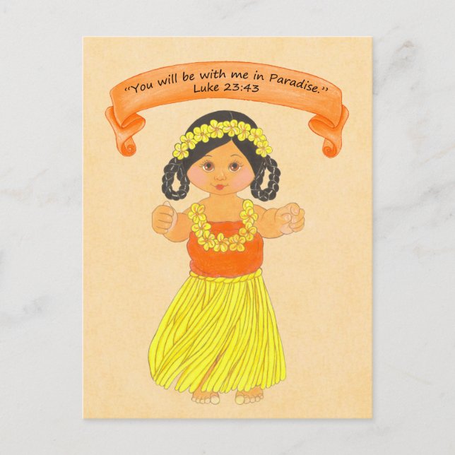 Be With Me in Paradise~Scripture~Print Postcard (Front)