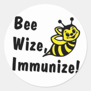 Be Wize Immunize! Classic Round Sticker