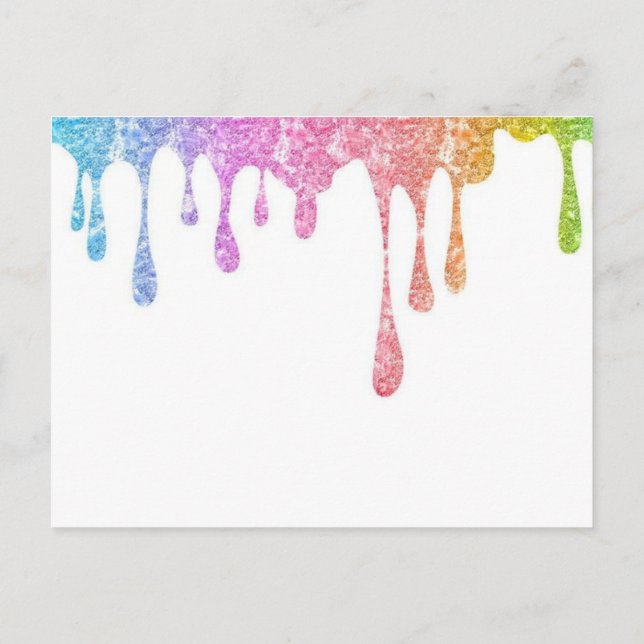 Be You! Colourful/Paint Drip Postcard (Back)