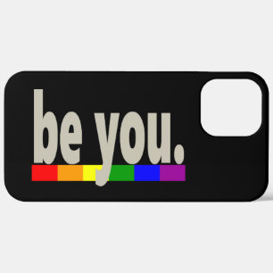 be you Gay Pride Rainbow Flag Carved Wood iPhone C 12 Pro Max Case