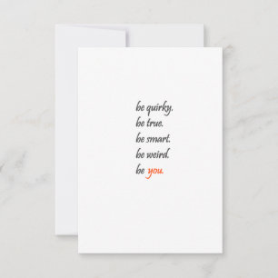 Be You - Motivational Birthday Card with Minimalis