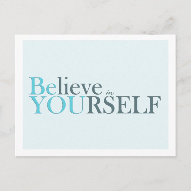Be You - motivational postcard (Front)