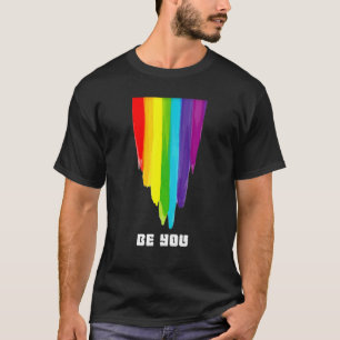 Be You Pride Rainbow LGBTQ Flag Love Is Love Gay L T-Shirt