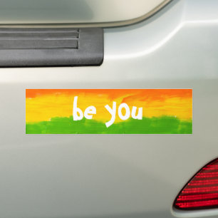 Be You Rainbow Colours LGBT Pride Bumper Sticker 