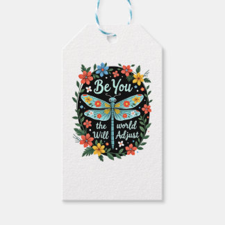 Be You The World Will Adjust - Dragonfly (2) Gift Tags