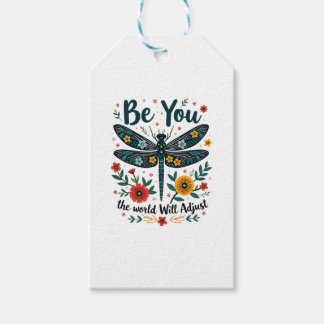Be You The World Will Adjust - Dragonfly Gift Tags