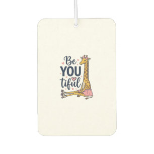 Be You Tiful Giraffe Roller Skate Vintage Shirt De Air Freshener