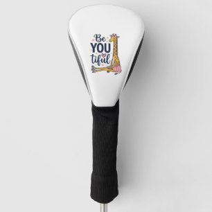 Be You Tiful Giraffe Roller Skate Vintage Shirt De Golf Head Cover