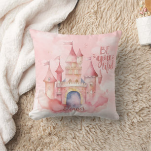 Be-You-Tiful Palace in the Pink Cloud Burp Cloth Throw Pillow