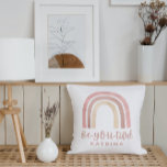 Be-You-tiful Rainbow Throw Pillow<br><div class="desc">Remind yourself or a special child to be themselves with this lovely watercolor boho rainbow, "Be-You-tiful" throw pillow!</div>
