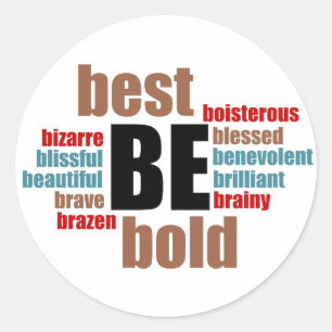 Be Your Best Inspirational Round Sticker