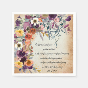 Be your guide, autumn floral mix napkin