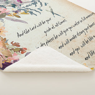 Be your guide, autumn floral mix   sherpa blanket