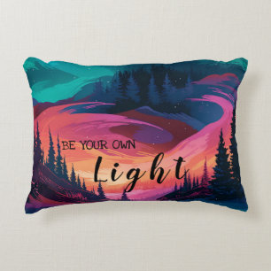Be Your Own Light Northern Lights Accent Pillow