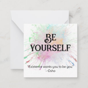 *~* BE YOURSELF AP62 Osho Love Self Flat Note Card